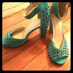 New teal heels with spikes size 8